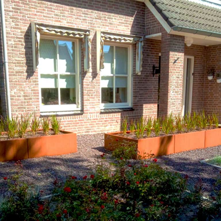 Plantekasse af cortenstål Texas xxl 300 x 100 cm