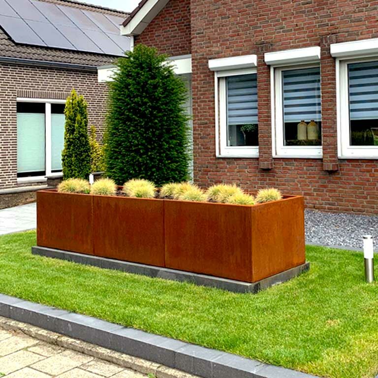 Plantekasse af cortenstål Texas xxl 300 x 80 cm