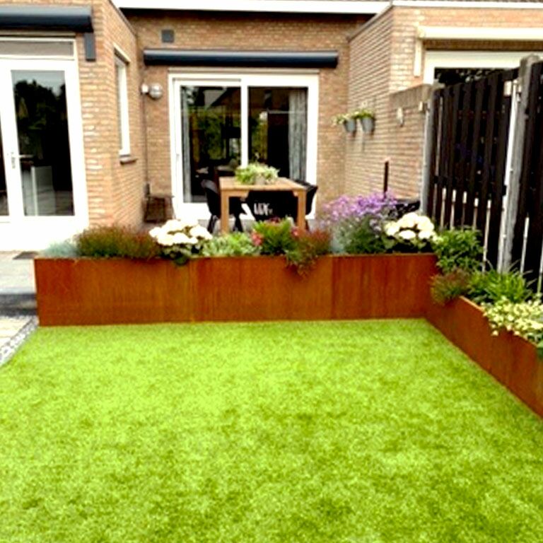 Plantekasse af cortenstål Texas xxl 360 x 30 cm