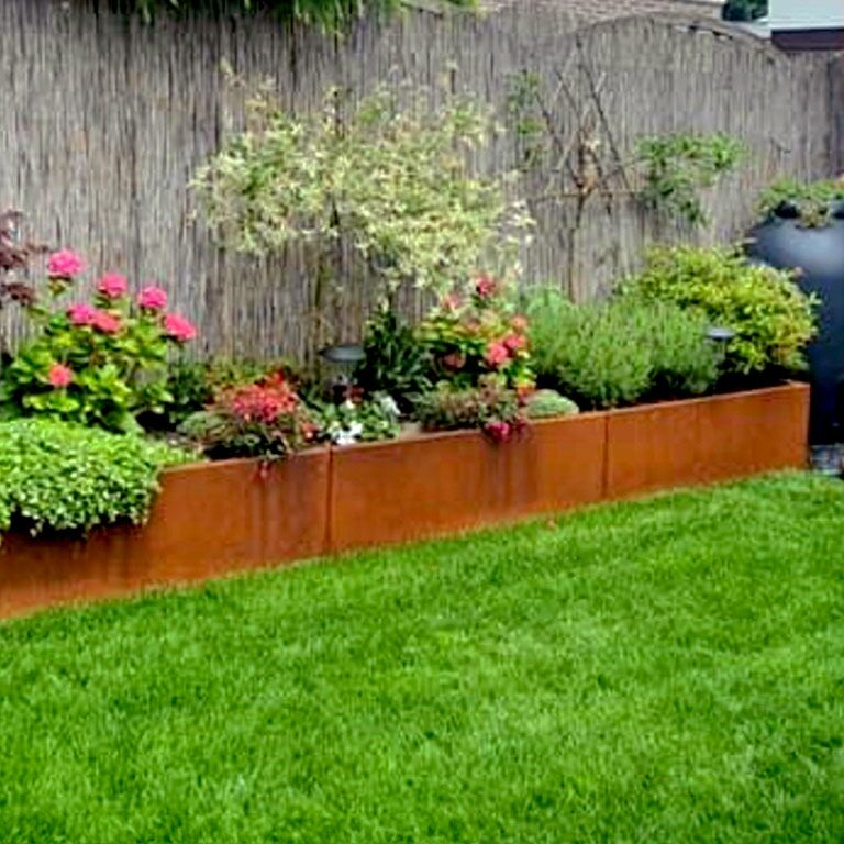 Plantekasse af cortenstål Texas xxl 480 x 100 cm