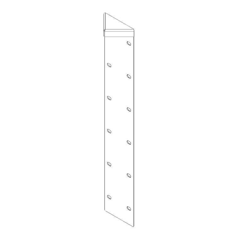 hjørneprofil Cortenstål 180° 60 cm