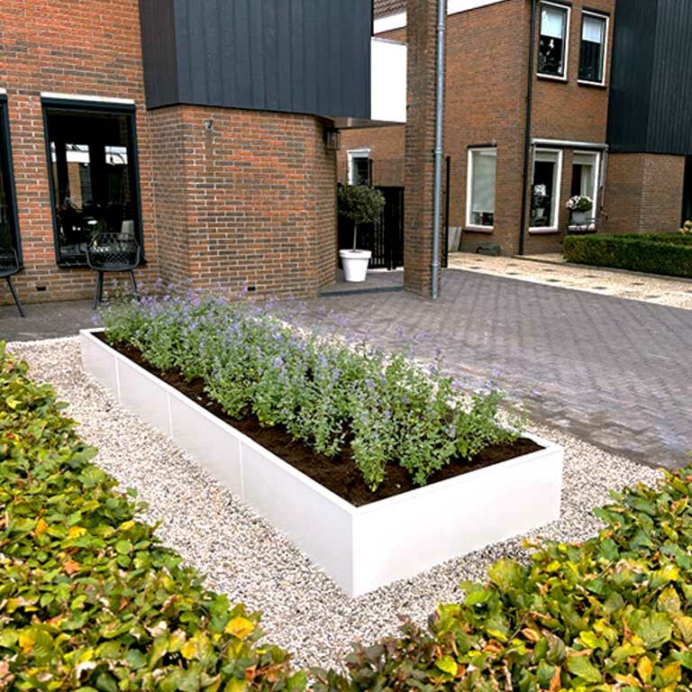 Plantekasse af pulverlakeret stål Texas xxl 360 x 120 cm