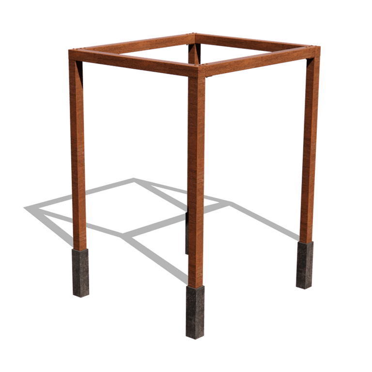 Pergola af cortenstål model firkantet 224 x 200 cm