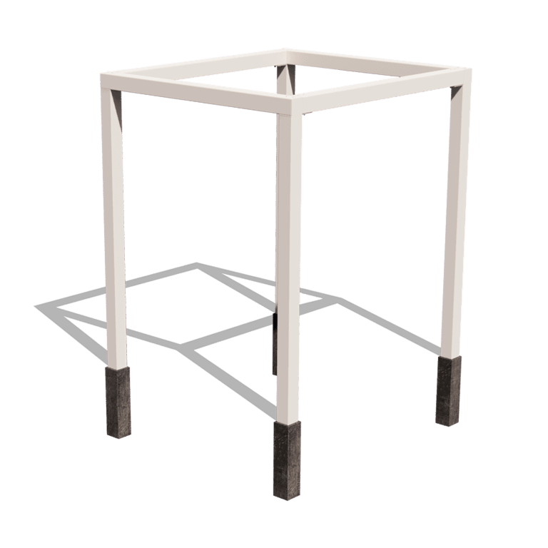 Pergola af pulverlakeret stål model firkantet 224 x 200 cm