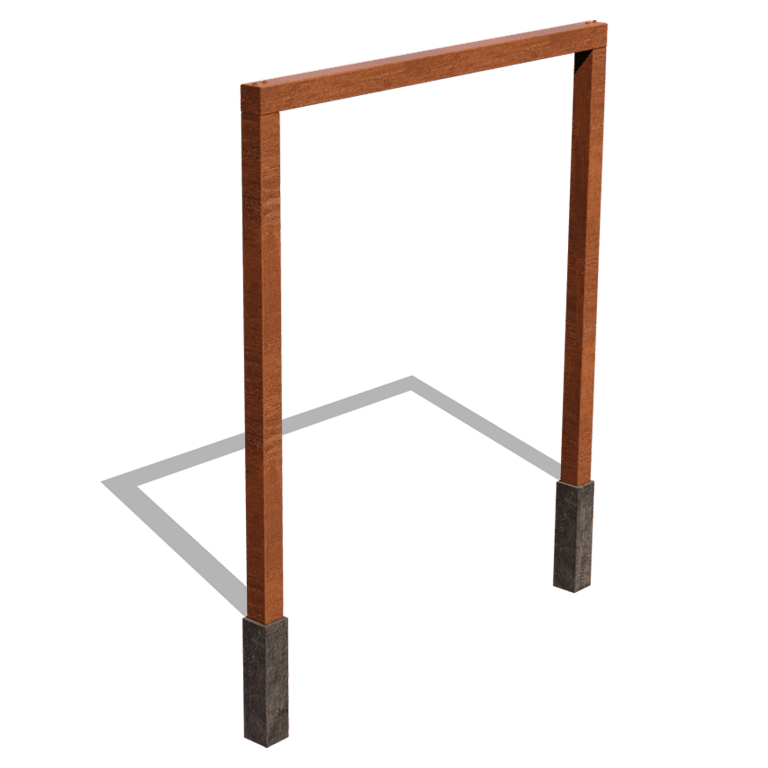 Pergola af cortenstål lige 250 cm