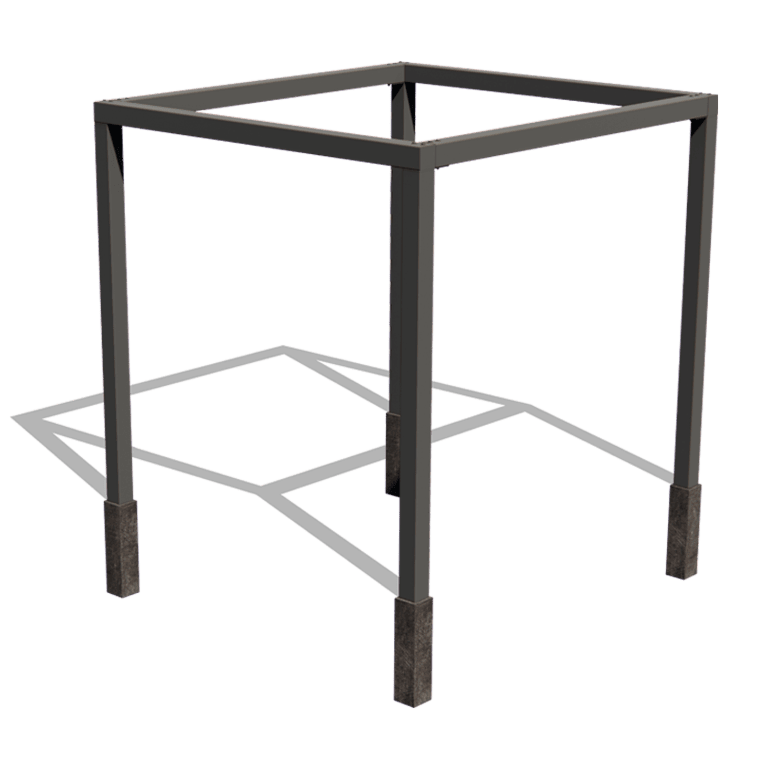 Pergola af pulverlakeret stål model firkantet 274 x 250 cm