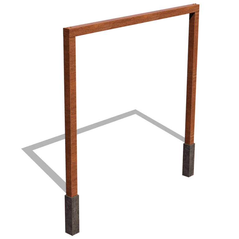 Pergola af cortenstål lige 300 cm