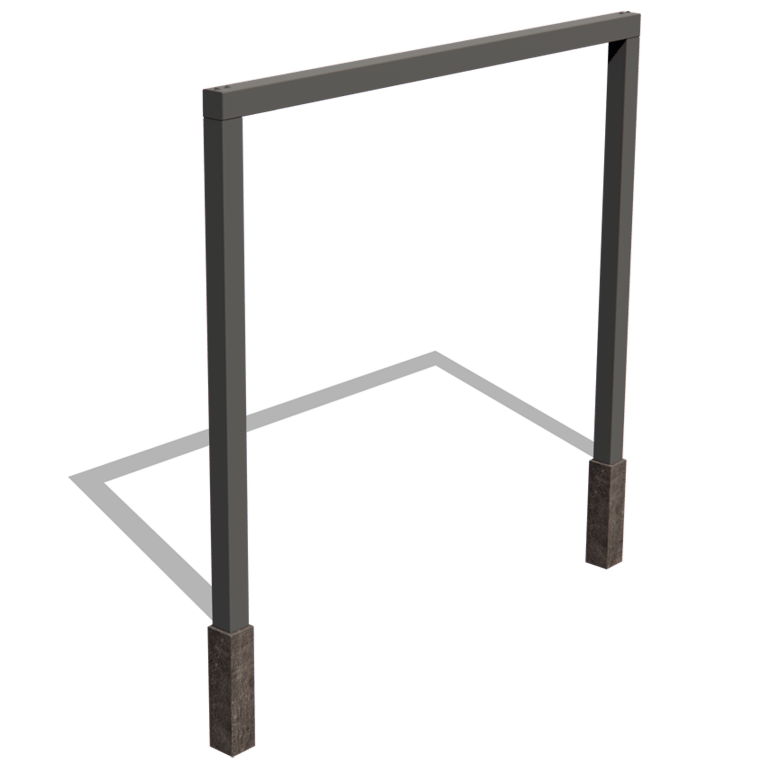 Pergola af pulverlakeret stål lige 300 cm