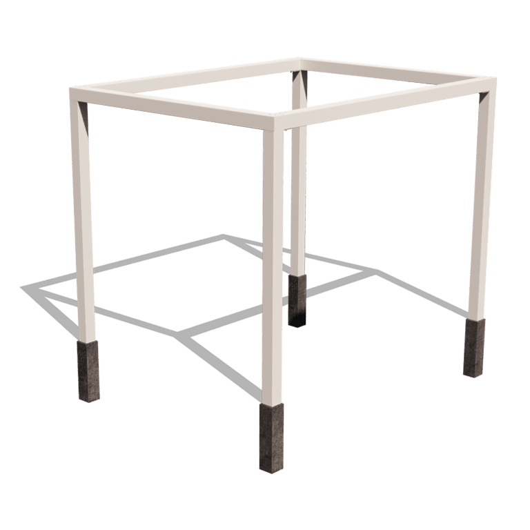 Pergola af pulverlakeret stål model firkantet 324 x 250 cm