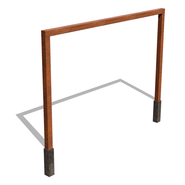 Pergola af cortenstål lige 400 cm