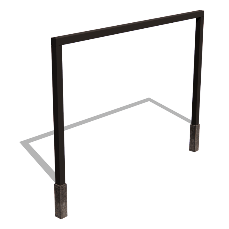 Pergola af pulverlakeret stål lige 400 cm