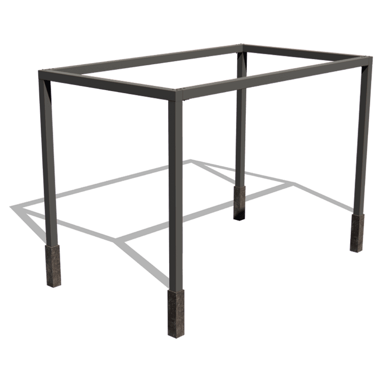 Pergola af pulverlakeret stål model firkantet 424 x 250 cm