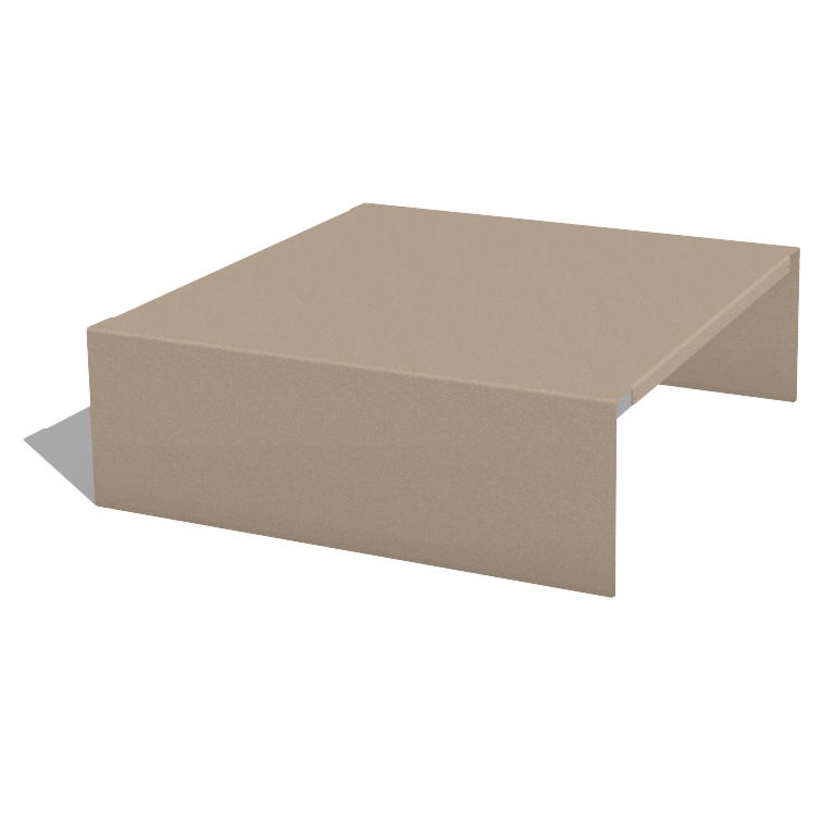 Plateau til Plantekasse af pulverlakeret stål 60 x 61 x 20 cm