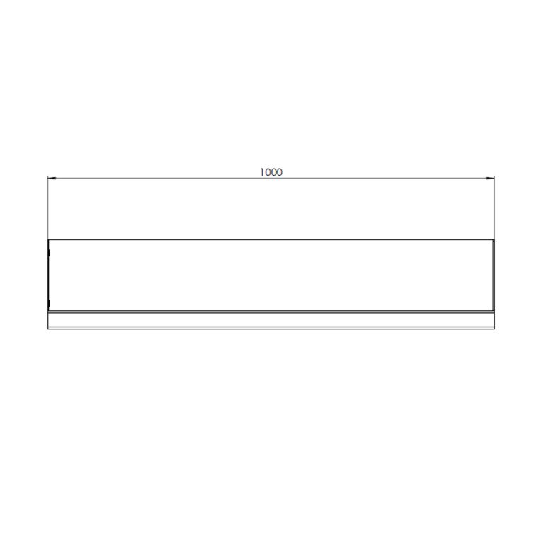 Støttemur af cortenstål lige 100 cm (højde 40 cm)