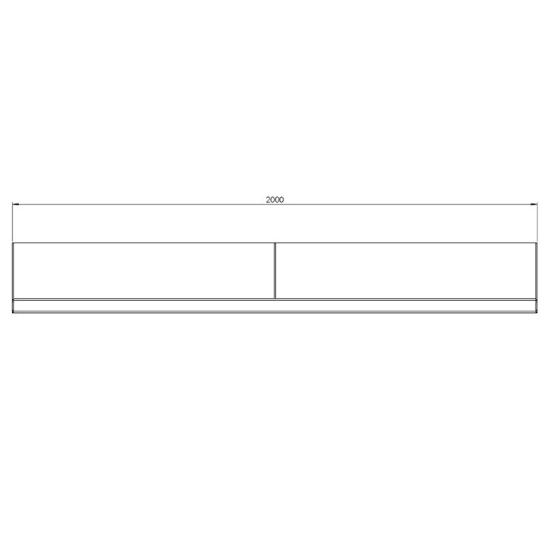 Støttemur af cortenstål lige 200 cm (højde 30 cm)