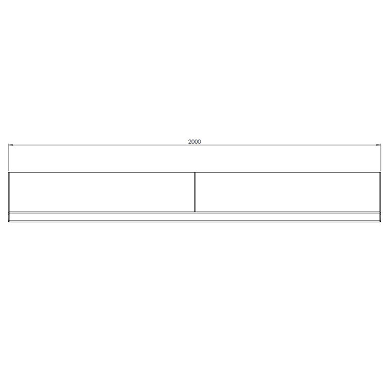 Støttemur af cortenstål lige 200 cm (højde 60 cm)