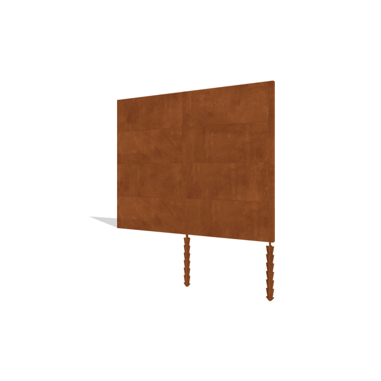 Hegn af cortenstål H4 sæt 252 cm