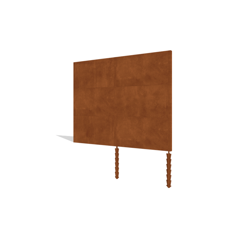 Hegn af cortenstål H3 sæt 252 cm