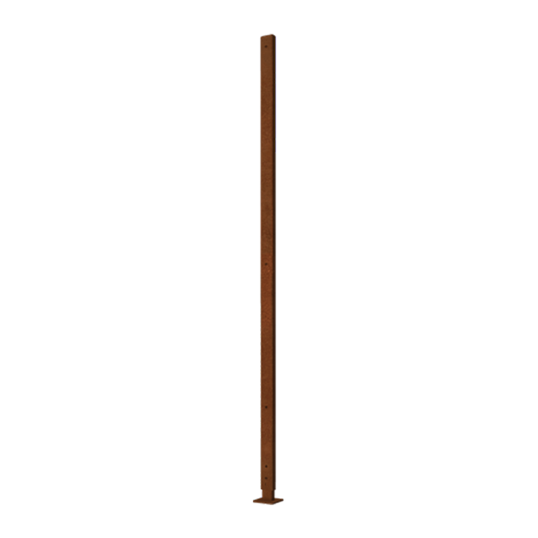 stolpe lige flad fod Corten-stål med 190 x 6 x 3 cm