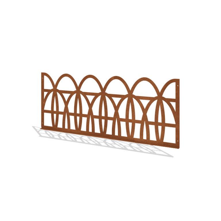 Hegn ornamental af cortenstål T 149 x 60 cm