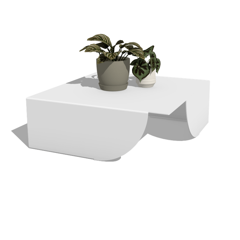Sofabord af aluminium Savuto 80 x 80 x 30 cm