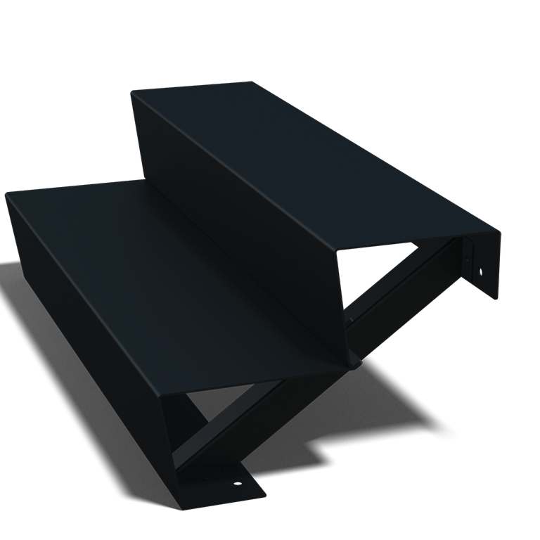 Sort have trappe New York 2 trappsteg (bredde 100 cm)