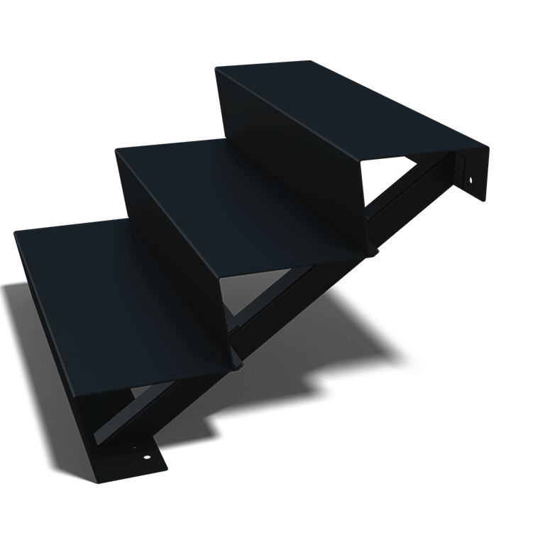Sort have trappe New York 3 trappsteg (bredde 100 cm)