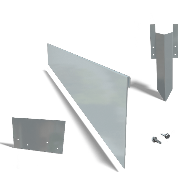 Bedkant af galvaniseret stål valset 13 cm komplet sæt pr. 24 meter