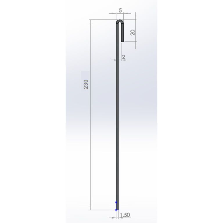 Bedkant af cortenstål valset 23 cm komplet sæt pr. 15 meter