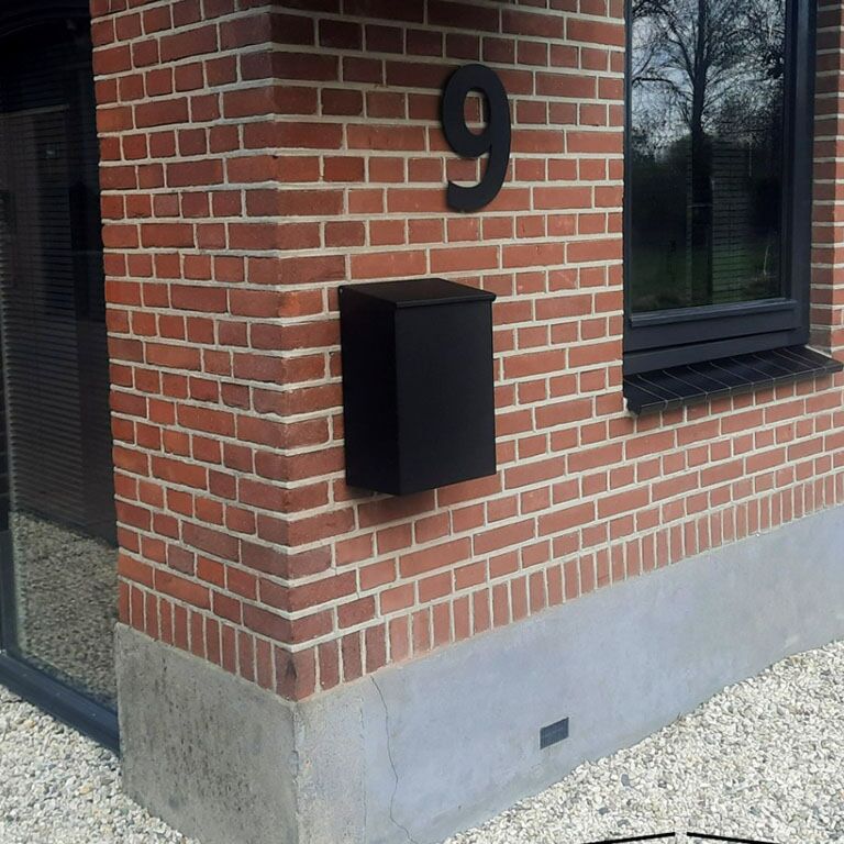 Husnummer af rustfrit stål Sort 1 - 30 cm