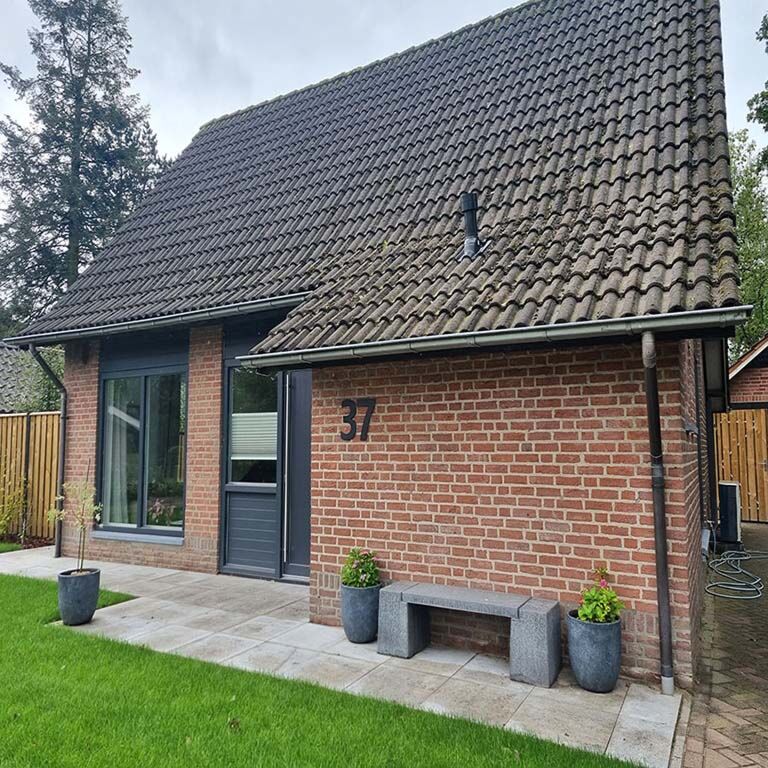 Husnummer af rustfrit stål Sort 3 - 30 cm