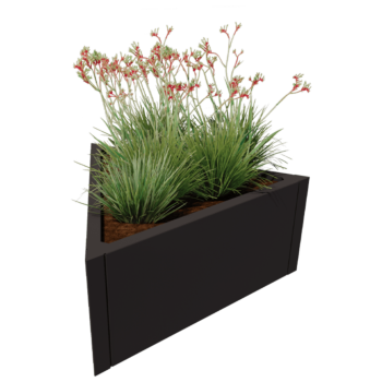 Stål plantekasse - Trekant ligesidet - 90,6 x 78,3 x 40 cm - Andre RAL-farve - Uden bundplade