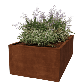 Svejst plantekasse Corten-stål Montana 200 x 100 x 60 cm
