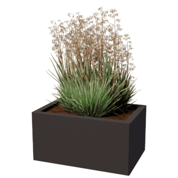 Plantekasse af pulverlakeret stål Texas 40 x 60 cm