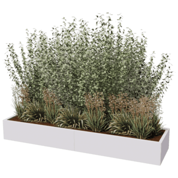 Plantekasse af pulverlakeret stål Texas xxl 240 x 60 cm