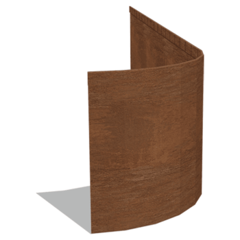 Bedkant af cortenstål valset FLEX 35 cm (længde 150 cm)