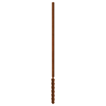 Stolpe lige jordspyd corten-stål med 190 x 6 x 3 cm