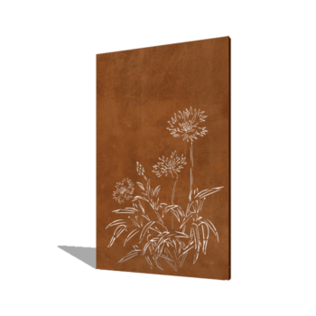 Kornblomst corten-stål 120 x 6 x 190 cm