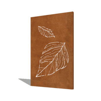 Faldende blade, store corten-stål 120 x 6 x 190 cm