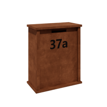 Cortenstål postkasse - Arizona L - 80 x 40 x 100 cm