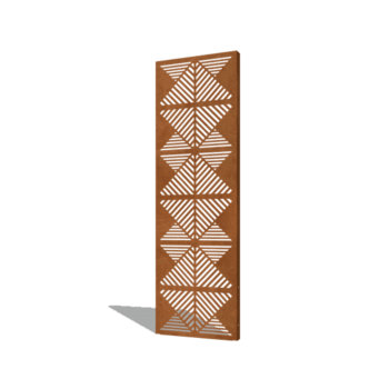 Linjer komposition corten-stål 1 60 x 6 x 190 cm 2 60 x 6 x 190 cm