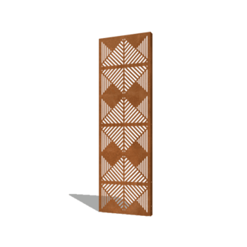 Linjer komposition corten-stål 1 60 x 6 x 190 cm 3 60 x 6 x 190 cm