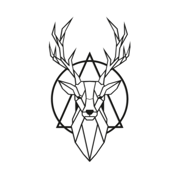 Vægdekoration af metal Hjort 2.0