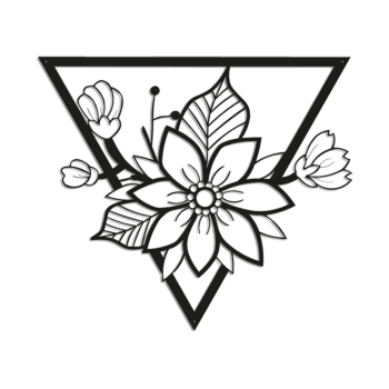 Vægdekoration af metal Blomst 1.0