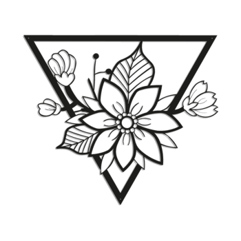 Væghængt dekoration i metal - Blomst 1.0 Large - 79,9 x 91,1 cm