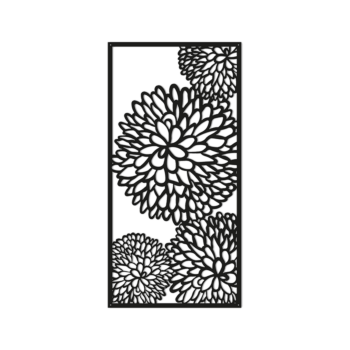 Væghængt dekoration i metal - Blomst 2.0 Large - 100 x 50,2 cm