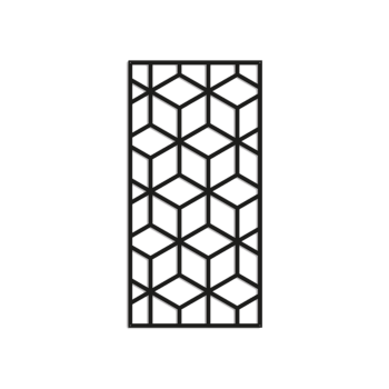 Vægdekoration af metal Geometriske former 2.0