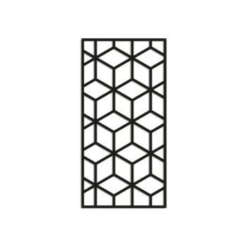 Væghængt dekoration i metal - Geometriske former 2.0 Small - 60 x 30 cm