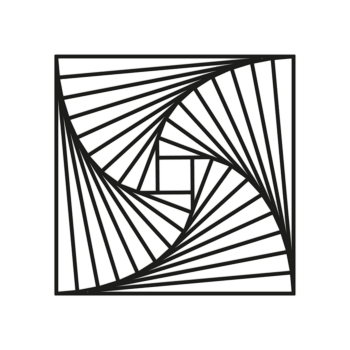 Vægdekoration af metal Geometriske former 3.0
