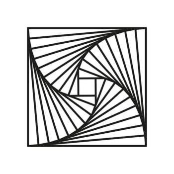 Væghængt dekoration i metal - Geometriske former 3.0 Large - 80 x 80 cm